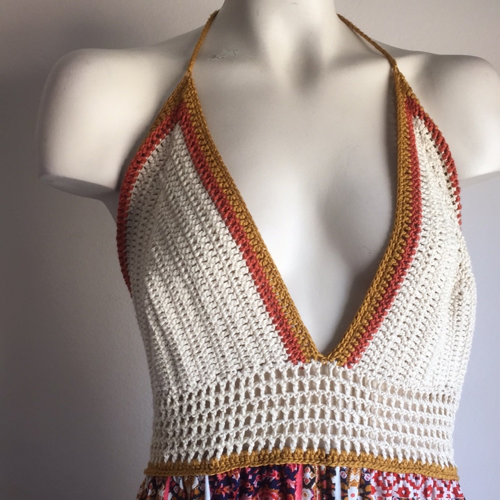 Crochet maxi dress NWT - Picture 2 of 4